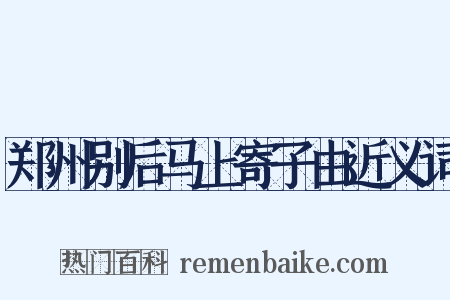 郑州别后马上寄子由近义词是什么意思的图片